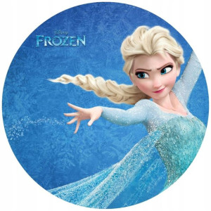 Opłatek Na Tort Okrągły 20 Cm Frozen Kraina Elsa
