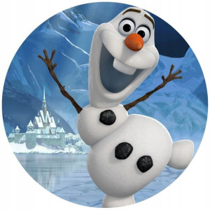 Opłatek Na Tort Okrągły 20 Cm Frozen Kraina Olaf