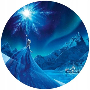 Opłatek Na Tort Okrągły 20 Cm Frozen Kraina Elsa