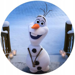 Opłatek Na Tort Okrągły 20 Cm Frozen Kraina Olaf