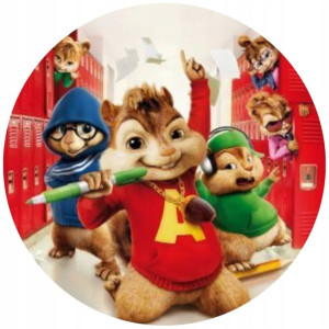 Opłatek Na Tort Okrągły 20 Cm Alvin Teodor Szymon