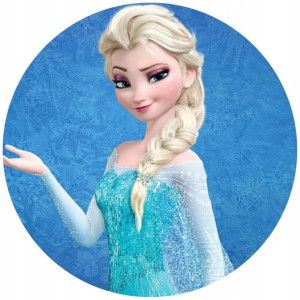 Opłatek Na Tort Okrągły 20 Cm Frozen Kraina Elsa