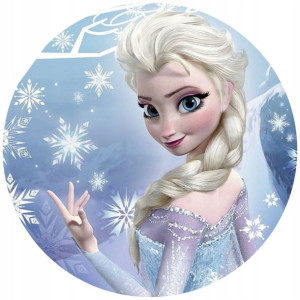 Opłatek Na Tort Okrągły 20 Cm Frozen Kraina Elsa