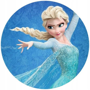 Opłatek Na Tort Okrągły 20 Cm Frozen Kraina Elsa