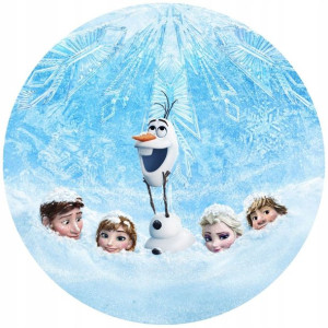 Opłatek Na Tort Okrągły 20 Cm Frozen Kraina Olaf