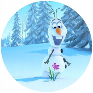 Opłatek Na Tort Okrągły 20 Cm Frozen Kraina Olaf