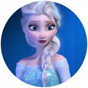 Opłatek Na Tort Okrągły 20 Cm Frozen Kraina Elsa