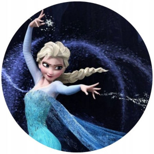 Opłatek Na Tort Okrągły 20 Cm Frozen Kraina Elsa