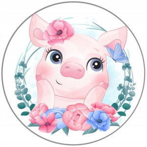 Opłatek Na Tort Okrągły 20 Cm Baby Shower Roczek