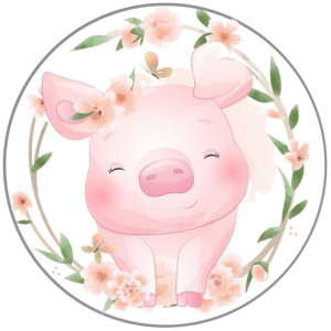 Opłatek Na Tort Okrągły 20 Cm Baby Shower Roczek