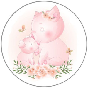 Opłatek Na Tort Okrągły 20 Cm Baby Shower Roczek