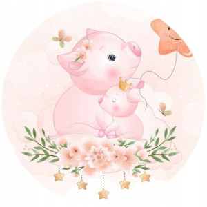 Opłatek Na Tort Okrągły 20 Cm Baby Shower Roczek
