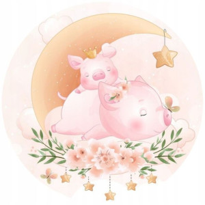 Opłatek Na Tort Okrągły 20 Cm Baby Shower Roczek