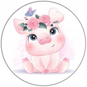 Opłatek Na Tort Okrągły 20 Cm Baby Shower Roczek