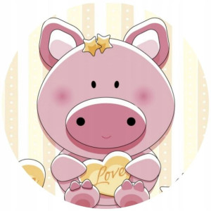 Opłatek Na Tort Okrągły 20 Cm Baby Shower Roczek