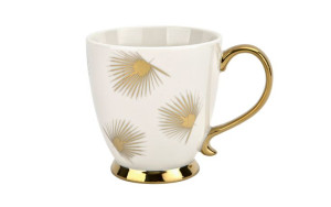 Kubek porcelanowy 400 ml Karen Dmuchawce biały