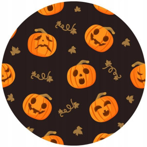 Opłatek Na Tort 20cm Halloween Duch Dynia Napis