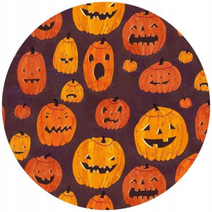 Opłatek Na Tort 20cm Halloween Duch Dynia Napis
