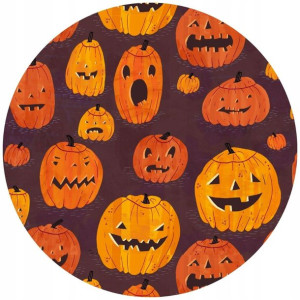 Opłatek Na Tort 20cm Halloween Duch Dynia Napis