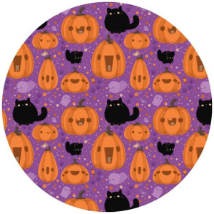 Opłatek Na Tort 20cm Halloween Duch Dynia Napis