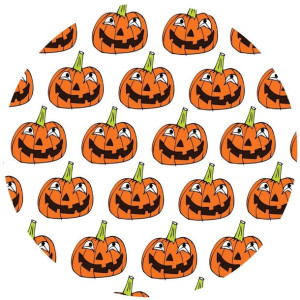 Opłatek Na Tort 20cm Halloween Duch Dynia Napis