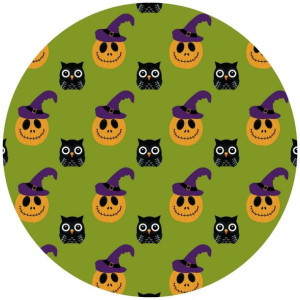 Opłatek Na Tort 20cm Halloween Duch Dynia Napis