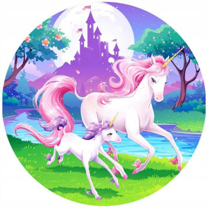 Opłatek Na Tort 20cm Jednorożec Unicorn Twój Napis