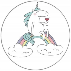 Opłatek Na Tort 20cm Jednorożec Unicorn Twój Napis