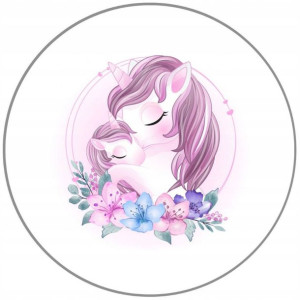Opłatek Na Tort 20cm Jednorożec Unicorn Twój Napis
