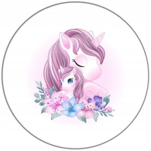 Opłatek Na Tort 20cm Jednorożec Unicorn Twój Napis