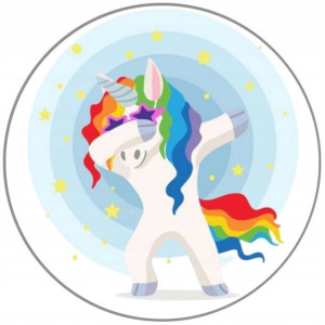 Opłatek Na Tort 20cm Jednorożec Unicorn Twój Napis