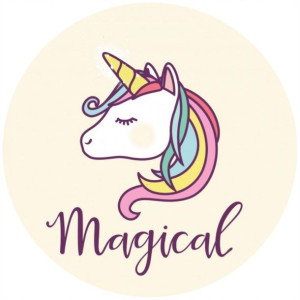 Opłatek Na Tort 20cm Jednorożec Unicorn Twój Napis