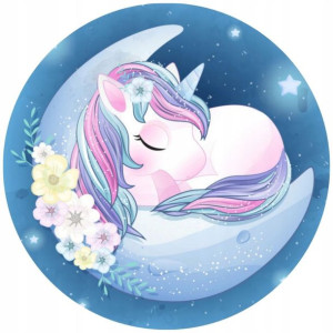 Opłatek Na Tort 20cm Jednorożec Unicorn Twój Napis