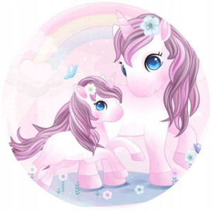Opłatek Na Tort 20cm Jednorożec Unicorn Twój Napis