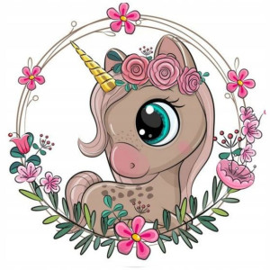Opłatek Na Tort 20cm Jednorożec Unicorn Twój Napis