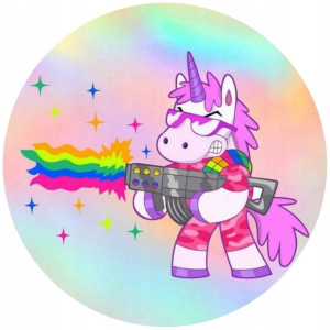 Opłatek Na Tort 20cm Jednorożec Unicorn Twój Napis