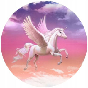 Opłatek Na Tort 20cm Jednorożec Unicorn Twój Napis