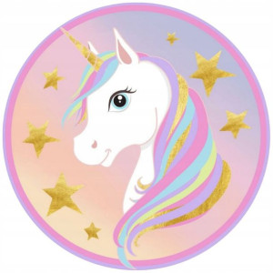 Opłatek Na Tort 20cm Jednorożec Unicorn Twój Napis