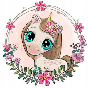 Opłatek Na Tort 20cm Jednorożec Unicorn Twój Napis