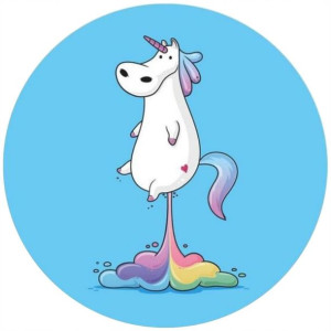 Opłatek Na Tort 20cm Jednorożec Unicorn Twój Napis