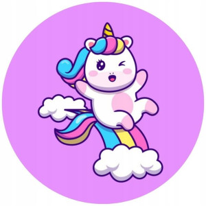 Opłatek Na Tort 20cm Jednorożec Unicorn Twój Napis
