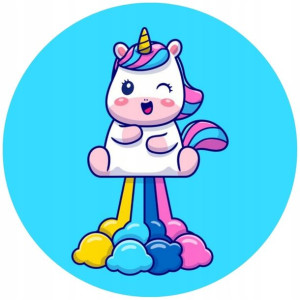 Opłatek Na Tort 20cm Jednorożec Unicorn Twój Napis