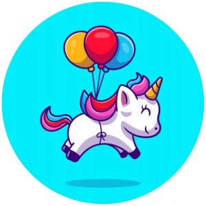 Opłatek Na Tort 20cm Jednorożec Unicorn Twój Napis