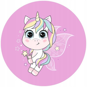 Opłatek Na Tort 20cm Jednorożec Unicorn Twój Napis