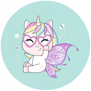 Opłatek Na Tort 20cm Jednorożec Unicorn Twój Napis
