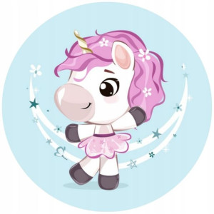 Opłatek Na Tort 20cm Jednorożec Unicorn Twój Napis