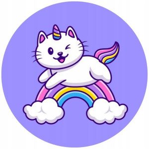Opłatek Na Tort 20cm Jednorożec Unicorn Twój Napis