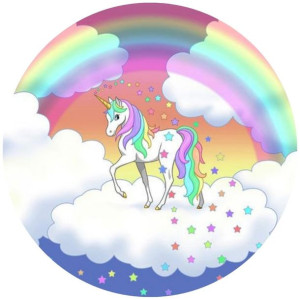 Opłatek Na Tort 20cm Jednorożec Unicorn Twój Napis