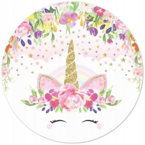 Opłatek Na Tort 20cm Jednorożec Unicorn Twój Napis