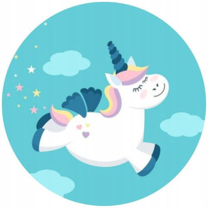Opłatek Na Tort 20cm Jednorożec Unicorn Twój Napis